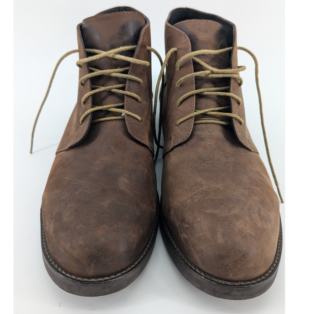 Nisolo Emilio Chukka Boots Mens 10 Brandy Brown Leather Ankle Boot Lace Up